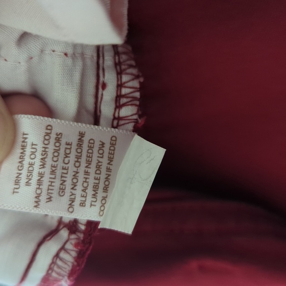 J Jill Red Corduroy Bootcut Pants with Stretch Women's Size 8 - Picture 5 of 5